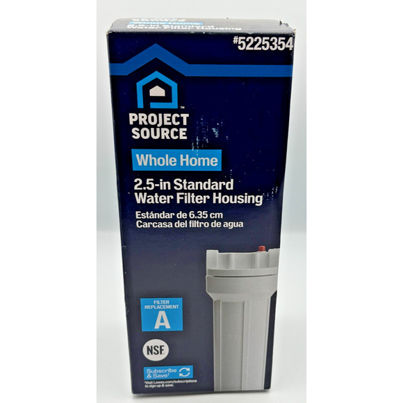 Project Source Whole Home Water Filter Housing 2.5" Standard/ Pressure Release - Picture 1 of 5